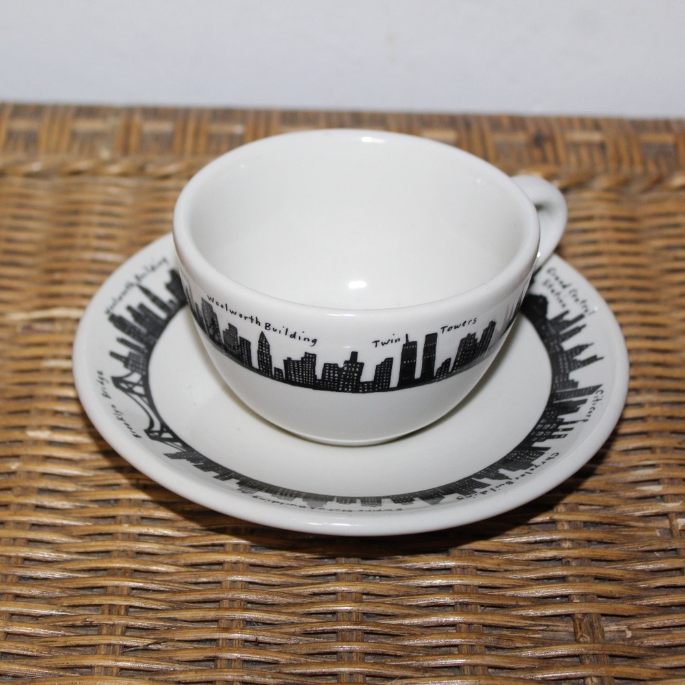 Fishs Eddy New York Skyline cup and saucer set.